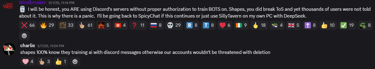 Reddit comment defending Discord's actions