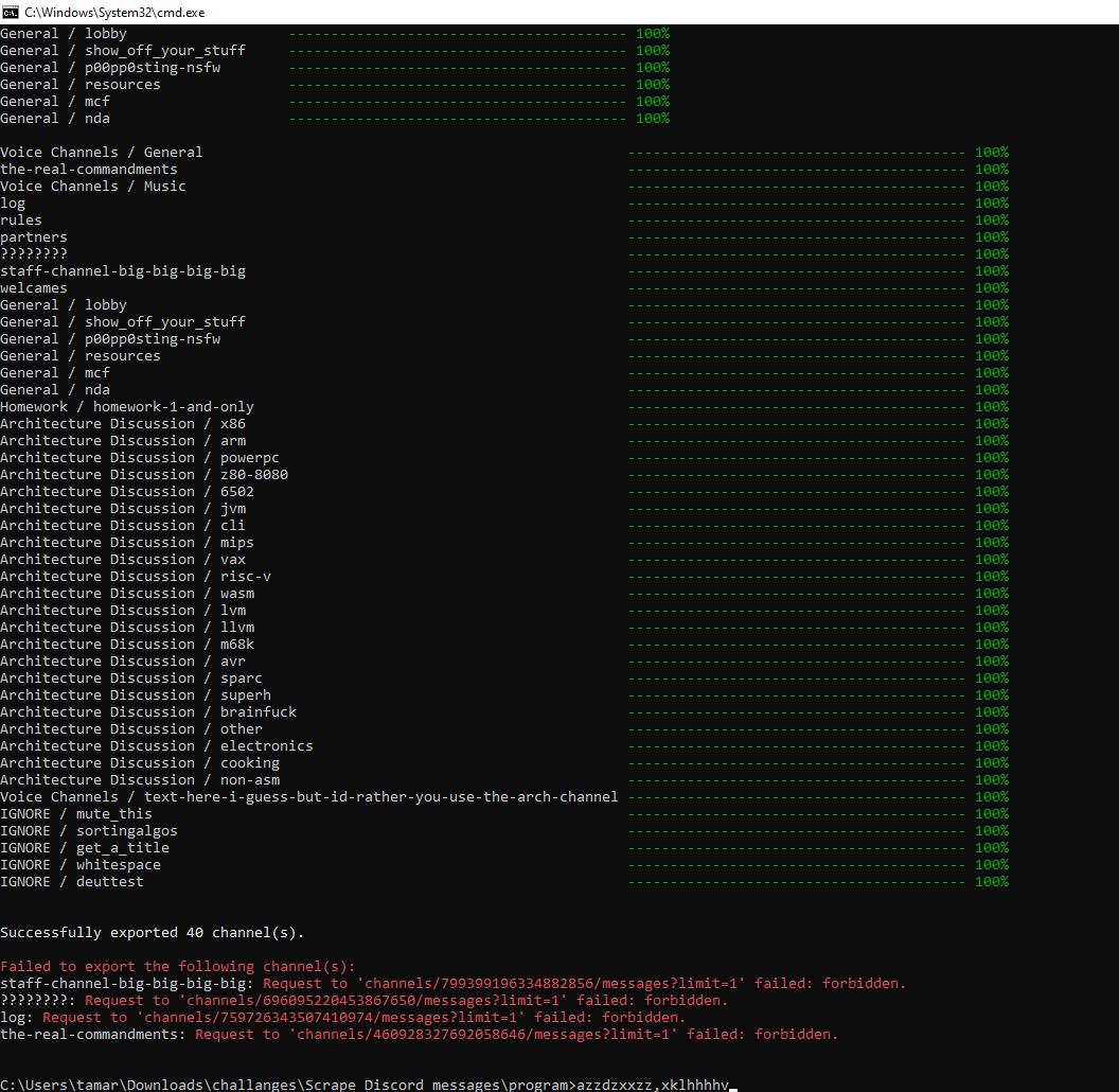 Scraping another server