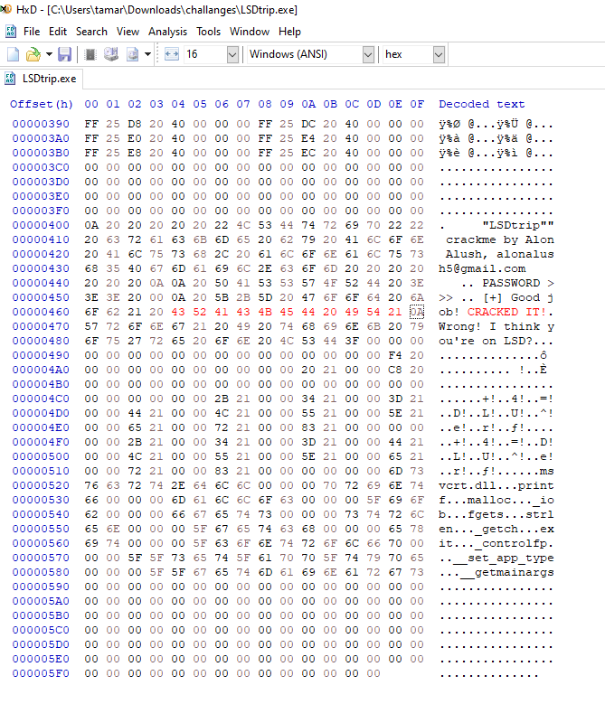 Modifying strings in a hex editor