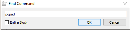 Searching for popad instruction