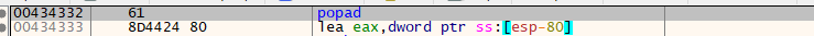 Searching for popad instruction